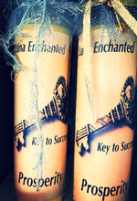 Load image into Gallery viewer, Keys to Success Prosperity Novena Candle