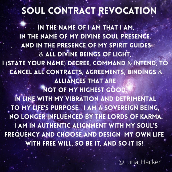 Revocation of your Soul or Sacred Contracts