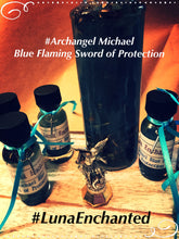 Load image into Gallery viewer, Archangel Michael Blue Flaming Sword of Protection
