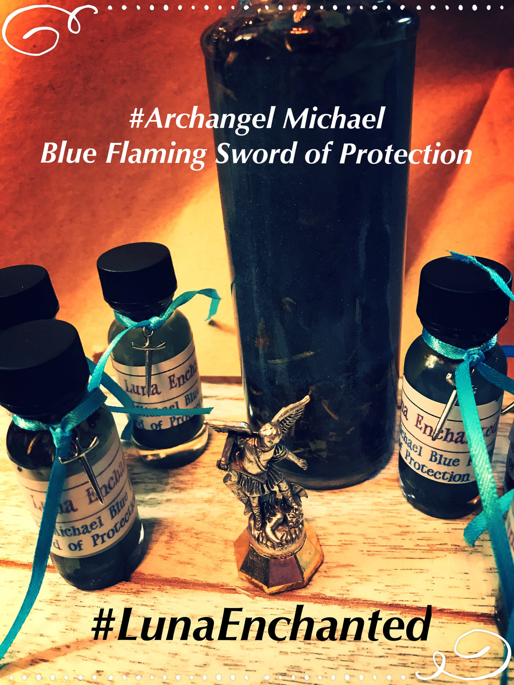 Archangel Michael Blue Flaming Sword of Protection